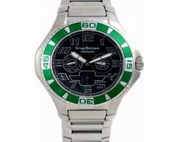 Krug Baumen Vanguard Black Green Steel Watch