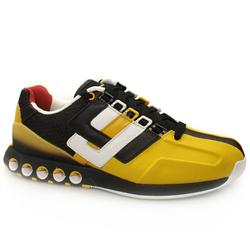 Male Ariake Manmade Upper Fashion Trainers in Yellow