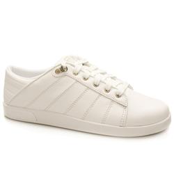 Male Crestwood Leather Upper Fashion Trainers in White