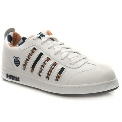 K*Swiss Male Fenley Ss Too Leather Upper Fashion Trainers in White and Beige
