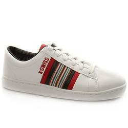 K*Swiss Male Fontes Tt Leather Upper Fashion Trainers in White and Red