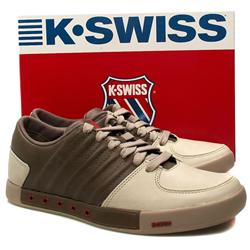 K*Swiss Male Kendannis Leather Upper Fashion Trainers in Grey