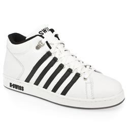 Male Lozan Sp Mid Leather Upper Fashion Trainers in White and Black