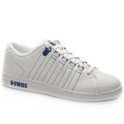 Male Lozan Tt Leather Upper Fashion Trainers in White and Blue