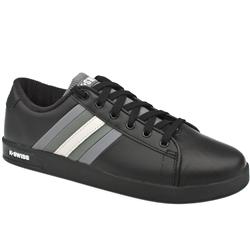 Male Welford Tt Leather Upper Fashion Trainers in Black and Grey