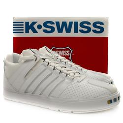 K*Swiss Male Zedler Mid Leather Upper Fashion Trainers in White and Black
