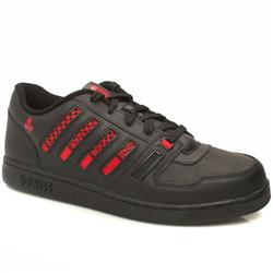 Male Zurich Ss Leather Upper Fashion Trainers in Black