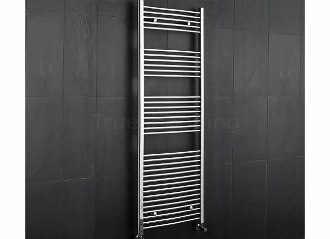  Premium Chrome Curved Heated Bathroom Towel Radiator Rail 1800mm x 600mm