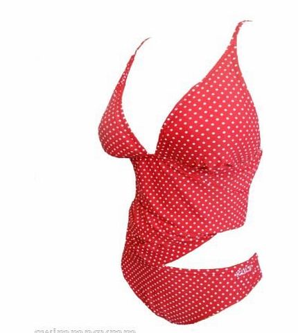 KULU Ladies KULU Polka Dot Tankini Bikini - Red amp; White - Size 8