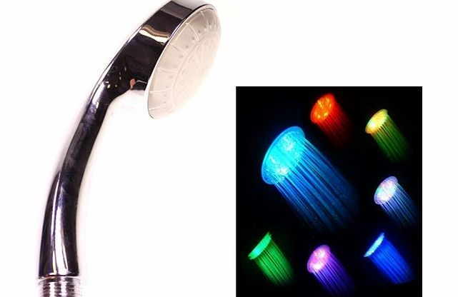 Kurtzy New Premium Colourful Colour Changing Green Blue Red 5 Bright Illuminating Luminous LED Shower Head 