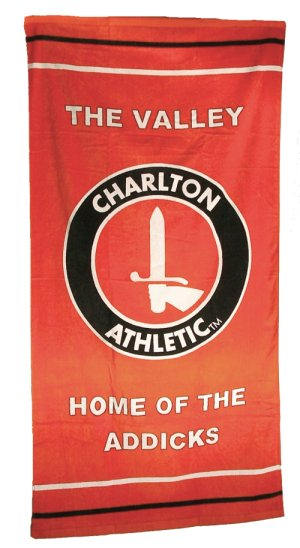 KY Pro Charlton Athletic Large Beach Towel (76cm x 152cm)