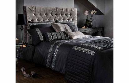 Kylie at Home Safia Bedding Black Pillowcases Square 65x65cm