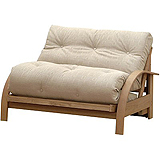 New York Small Double Futon in Natural Fabric Range 1