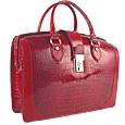 Cherry Croco-embossed Leather Doctor Style Bag