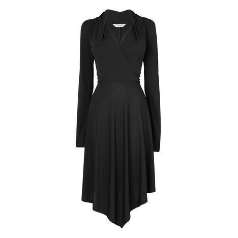 Lory Jersey Wrap Dress Colour Black