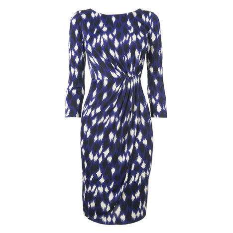 Sarah Jersey Fitted Dress Colour Navy