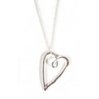 Recycled Silver Love Chain Necklace