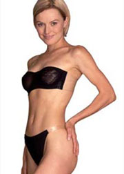 Sexi-Town strapless bra with zip-front fastening