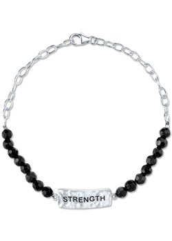 Silver and Onyx `Strength`