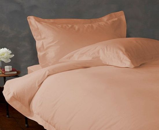 Lacasa Bedding 300 TC Egyptian cotton Duvet Set Italian Finish Solid ( Euro Double IKEA , Peach )