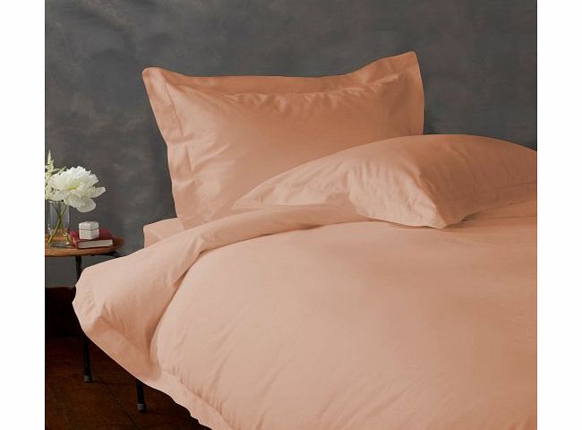 Lacasa Bedding 300 TC Egyptian cotton Duvet Set Italian Finish Solid ( Uk Single , Peach )