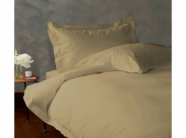 Lacasa Bedding 400 TC Egyptian cotton Duvet Cover Italian Finish Solid ( Small Double , Taupe)