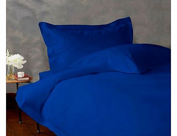 600 TC Egyptian cotton Duvet Set Italian Finish Solid ( UK Super King , Royal Blue )