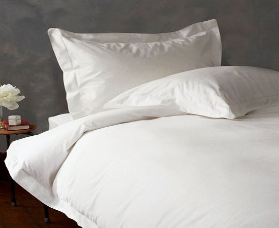Lacasa Bedding 600 TC Egyptian cotton Duvet Set Italian Finish Solid (UK Double , White )