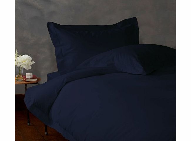 Lacasa Bedding 800 TC Egyptian cotton Duvet Cover Italian Finish Solid (UK Double , Navy Blue )