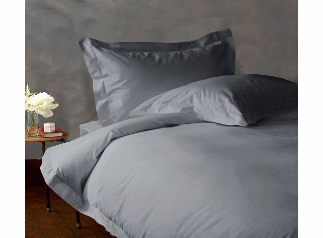 Lacasa Bedding 800 TC Egyptian cotton Duvet Cover Italian Finish Solid (UK King , Silver Grey )