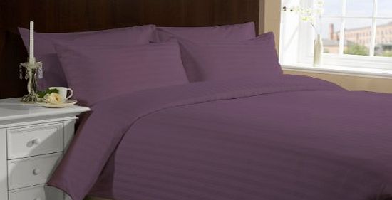 Lacasa Bedding 800 TC Egyptian cotton Duvet Cover Italian Finish Stripe (UK Double , Lilac )