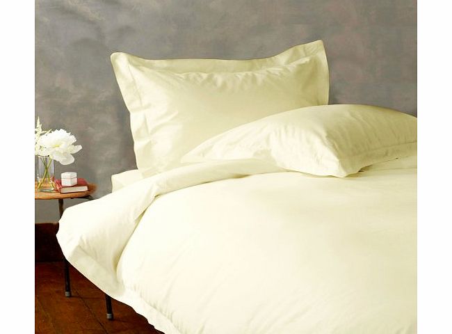 Lacasa Bedding 800 TC Egyptian cotton Duvet Set Italian Finish Solid (UK Double , Ivory )