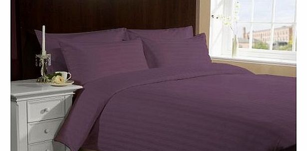 Lacasa Bedding 800 TC Egyptian cotton Duvet Set Italian Finish Stripe (UK Double , Lilac )