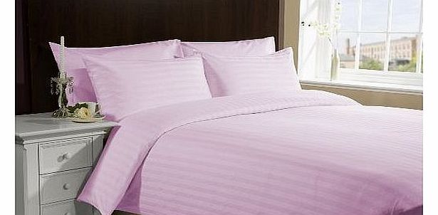 Lacasa Bedding 800 TC Egyptian cotton Sheet Set Italian Finish Stripe ( Small Double , Pink )