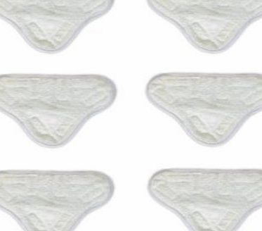 Lacasa Bedding NEW SET OF 6 MICROFIBRE STEAM MOP FLOOR WASHABLE REPLACEMENT PADS FOR H2O H20 X5 0680WK9F