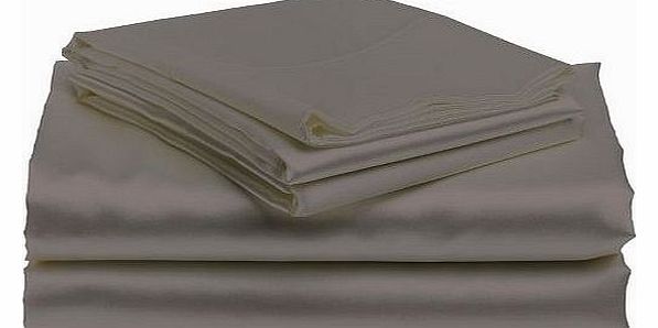 Lacasa Bedding Satin Duvet Cover Italian Finish Solid ( UK Super King , Silver grey )