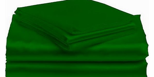 Lacasa Bedding Satin Duvet Set Italian Finish Solid (UK King , Green )