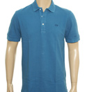 Airforce Blue Vintage Washed Pique Polo Shirt
