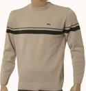 Lacoste Beige Wool Mix Round Neck Sweater