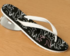 Lacoste Black/White La Cruz Flip Flops