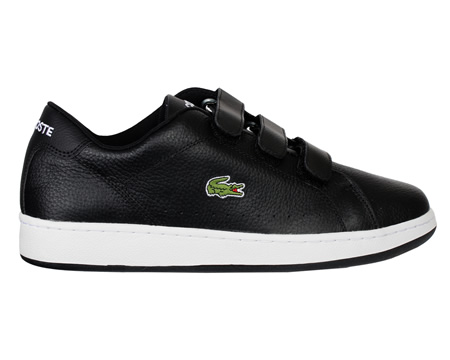 Lacoste Camden Black Leather Velcro Trainers