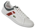 Lacoste Evershot White/Red Leather Trainers