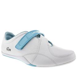Lacoste Female Fuja Fd Leather Upper Fashion Trainers in White and Blue