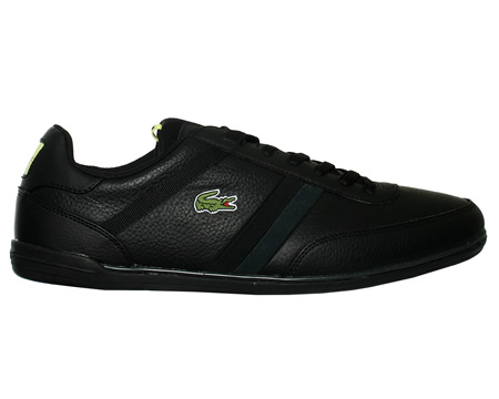 Lacoste Giron Black Leather Trainers