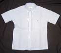 Lacoste Kids Blue & White Check Cotton Short Sleeve Shirt
