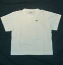 Kids White Cotton T-Shirt With Small Croc
