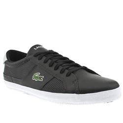 Lacoste Male Avant Leather Upper Lace Up Shoes in Black, White