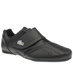 Male Lacoste Protect Leather Upper Fashion Trainers in Black