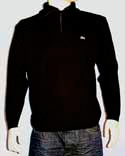 Mens Black 1/4 Zip High Neck Knitted Sweater