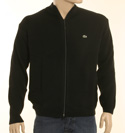 Lacoste Mens Black Full Zip Knitted Sweater